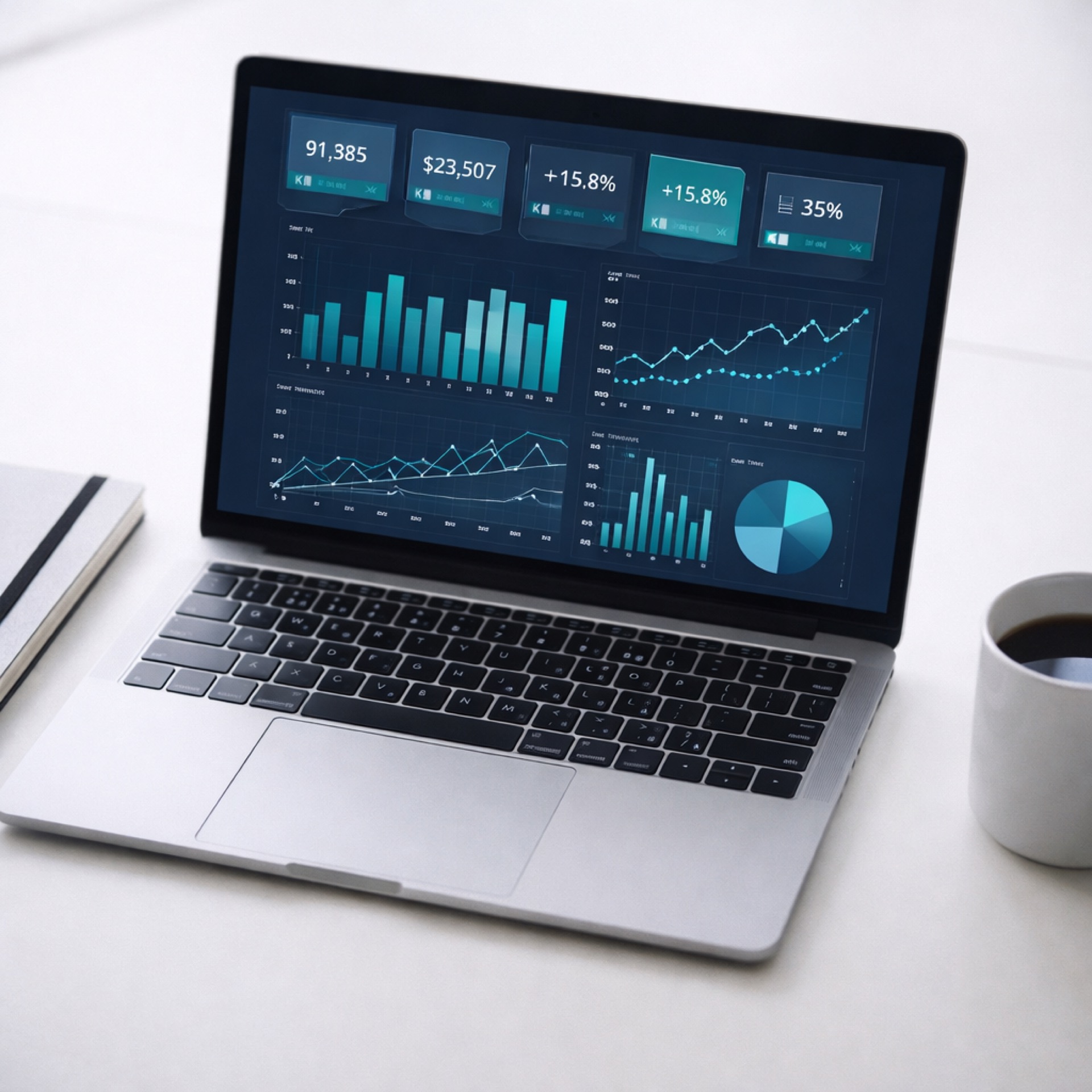 Data analytics on laptop